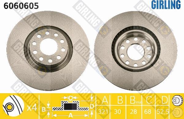 Girling 6060605 - Disque de frein cwaw.fr