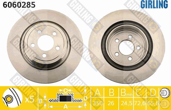 Girling 6060285 - Disque de frein cwaw.fr