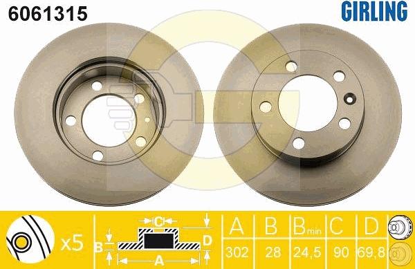 Girling 6061315 - Disque de frein cwaw.fr