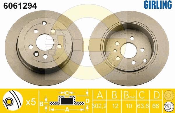 Girling 6061294 - Disque de frein cwaw.fr