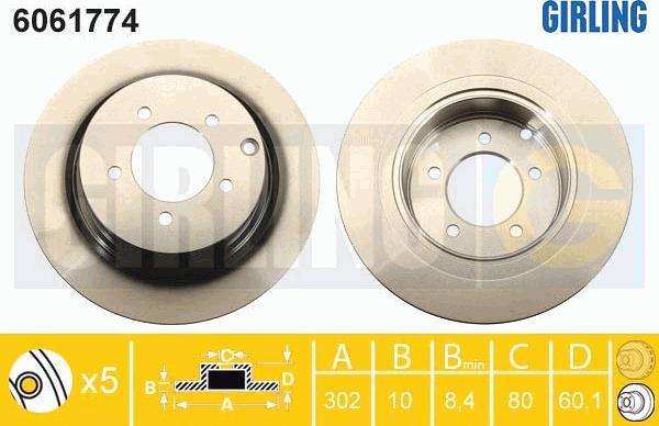 Girling 6061774 - Disque de frein cwaw.fr