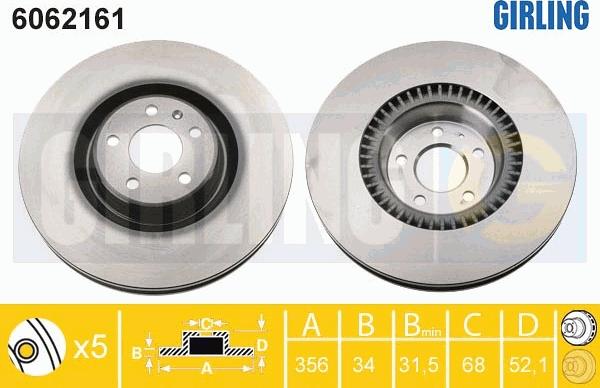 Girling 6062161 - Disque de frein cwaw.fr