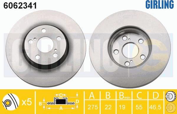 Girling 6062341 - Disque de frein cwaw.fr