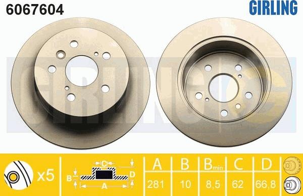 Girling 6067604 - Disque de frein cwaw.fr