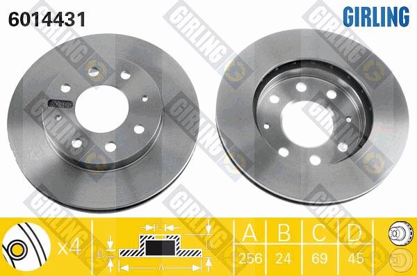 Girling 6014431 - Disque de frein cwaw.fr