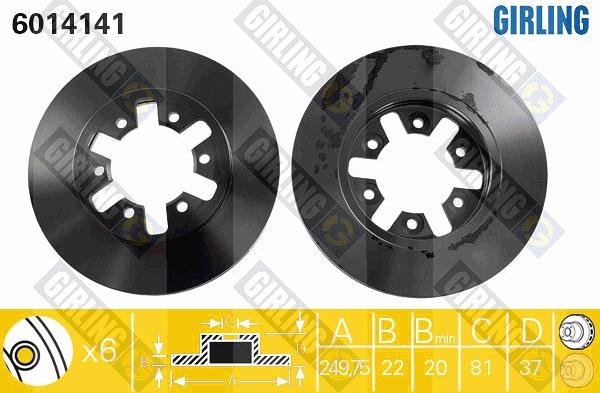 Girling 6014141 - Disque de frein cwaw.fr