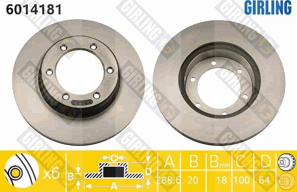 Girling 6014181 - Disque de frein cwaw.fr