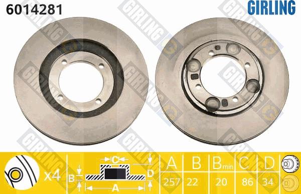 Girling 6014281 - Disque de frein cwaw.fr