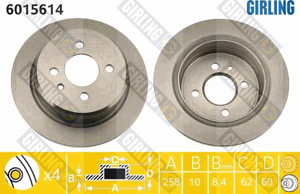 Girling 6015614 - Disque de frein cwaw.fr