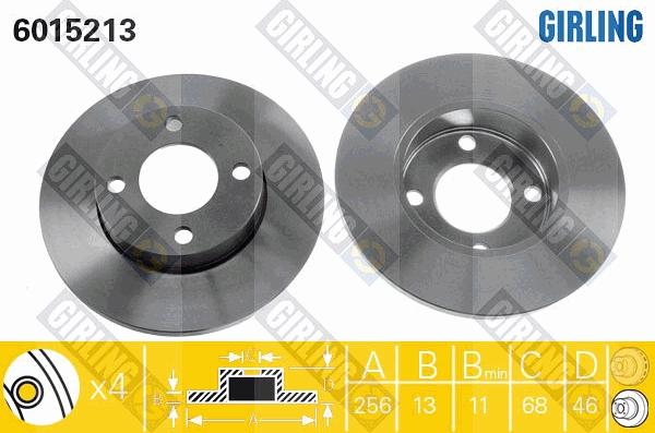 Girling 6015213 - Disque de frein cwaw.fr