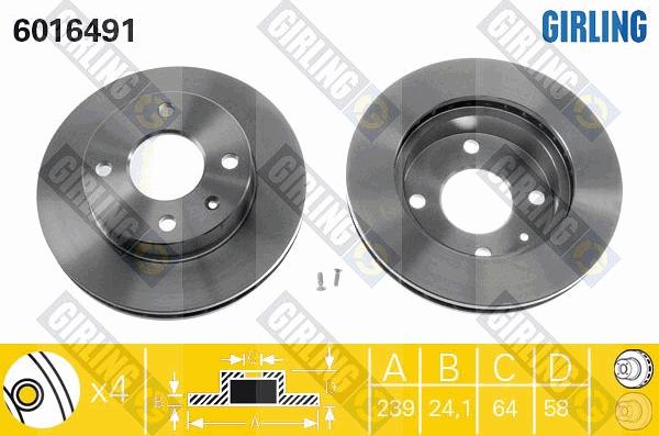 Girling 6016491 - Disque de frein cwaw.fr