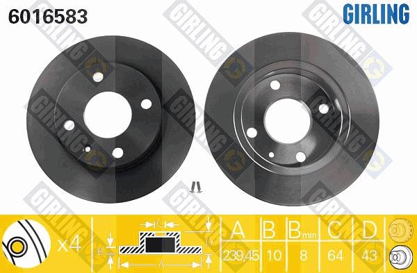 Girling 6016583 - Disque de frein cwaw.fr