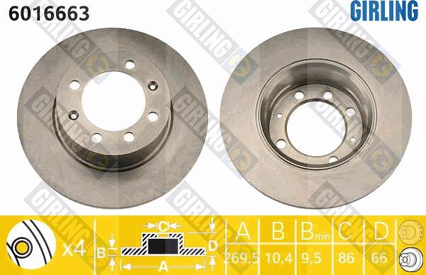 Girling 6016663 - Disque de frein cwaw.fr