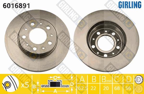 Girling 6016891 - Disque de frein cwaw.fr