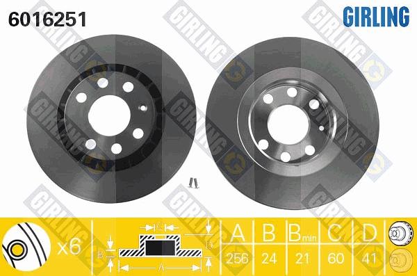 Girling 6016251 - Disque de frein cwaw.fr