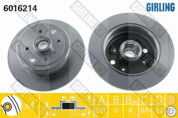 Girling 6016214 - Disque de frein cwaw.fr