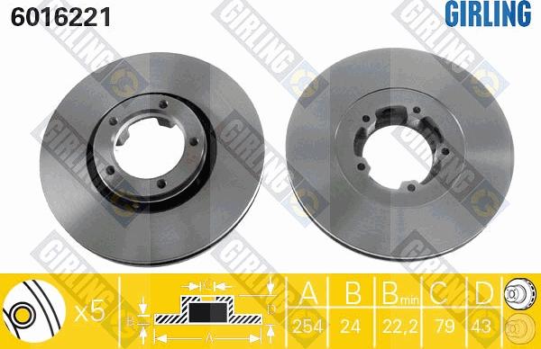 Girling 6016221 - Disque de frein cwaw.fr