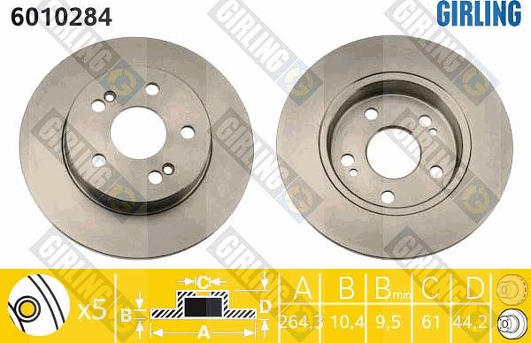 Girling 6010284 - Disque de frein cwaw.fr