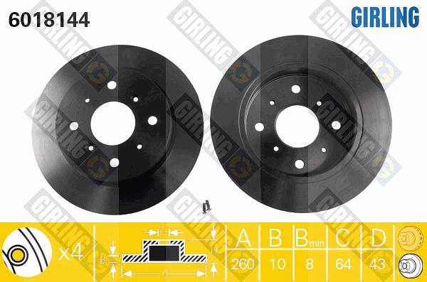 Girling 6018144 - Disque de frein cwaw.fr