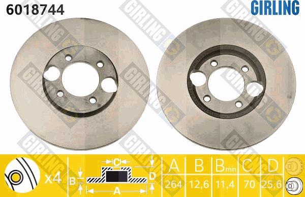 Girling 6018744 - Disque de frein cwaw.fr