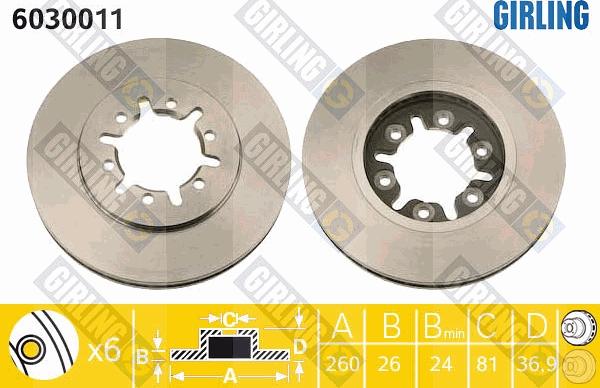 Girling 6030011 - Disque de frein cwaw.fr