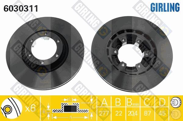 Girling 6030311 - Disque de frein cwaw.fr