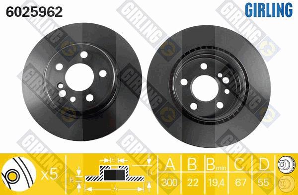 Girling 6025944 - Disque de frein cwaw.fr