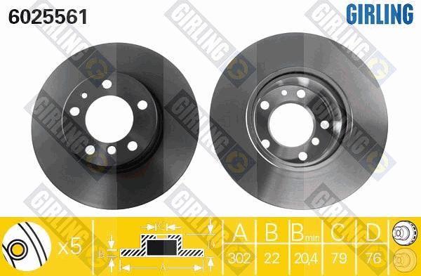 Girling 6025561 - Disque de frein cwaw.fr