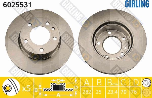 Girling 6025531 - Disque de frein cwaw.fr