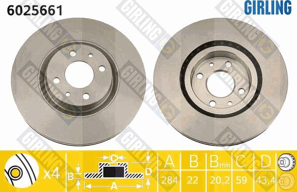 Girling 6025661 - Disque de frein cwaw.fr