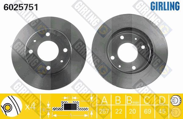 Girling 6025751 - Disque de frein cwaw.fr