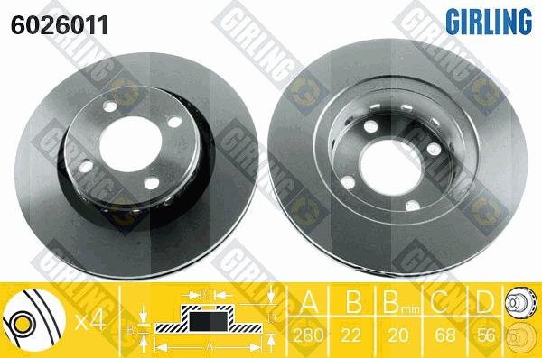 Girling 6026011 - Disque de frein cwaw.fr