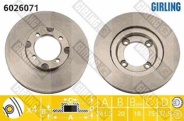 Girling 6026071 - Disque de frein cwaw.fr