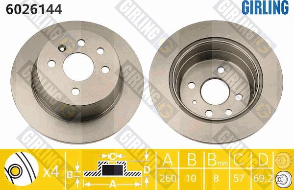 Girling 6026144 - Disque de frein cwaw.fr