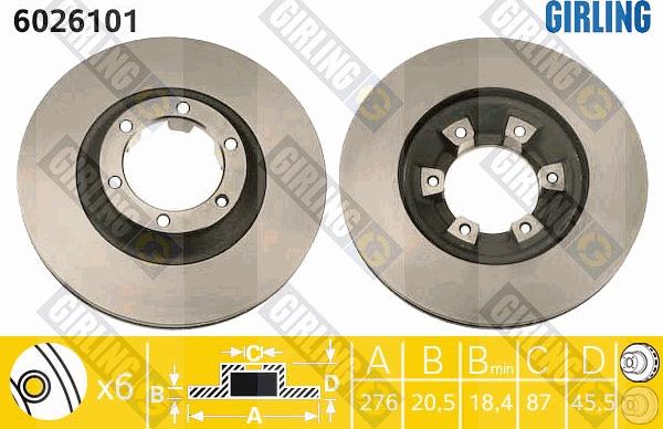 Girling 6026101 - Disque de frein cwaw.fr