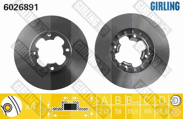 Girling 6026891 - Disque de frein cwaw.fr