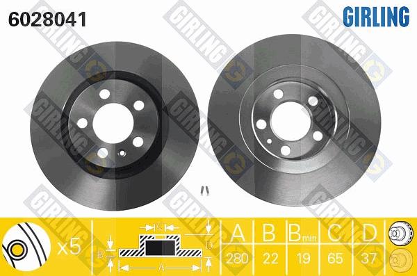 Girling 6028041 - Disque de frein cwaw.fr