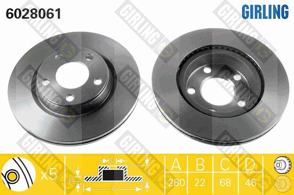 Girling 6028061 - Disque de frein cwaw.fr