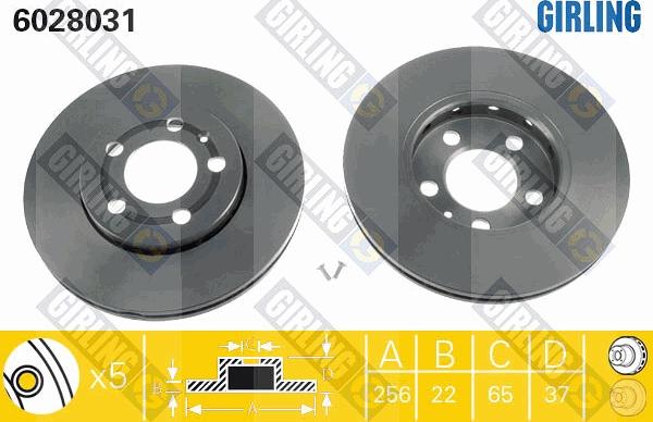 Girling 6028031 - Disque de frein cwaw.fr