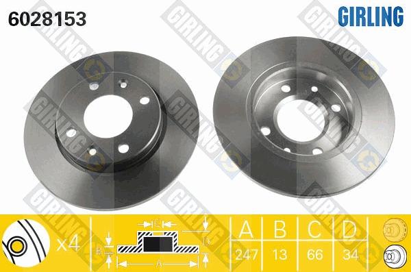 Girling 6028153 - Disque de frein cwaw.fr