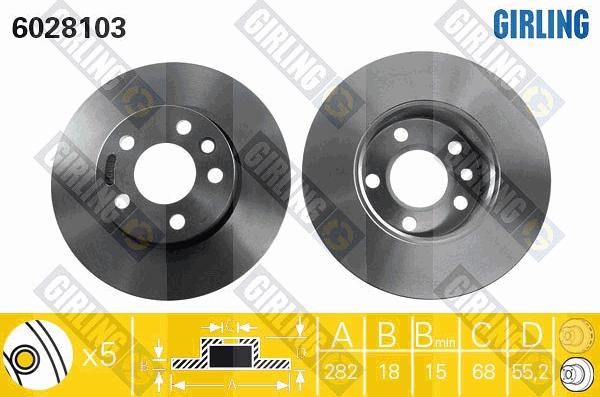 Girling 6028103 - Disque de frein cwaw.fr