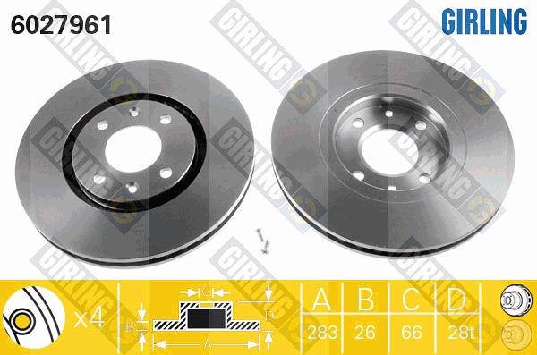 Girling 6027961 - Disque de frein cwaw.fr