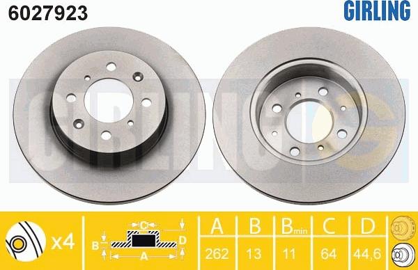 Girling 6027923 - Disque de frein cwaw.fr