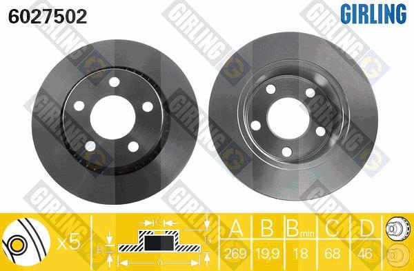 Girling 6027502 - Disque de frein cwaw.fr