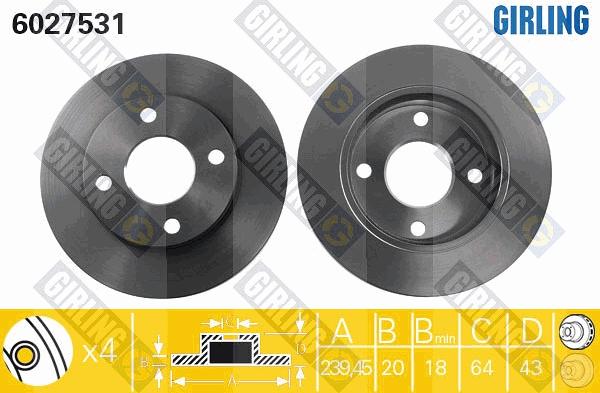 Girling 6027531 - Disque de frein cwaw.fr