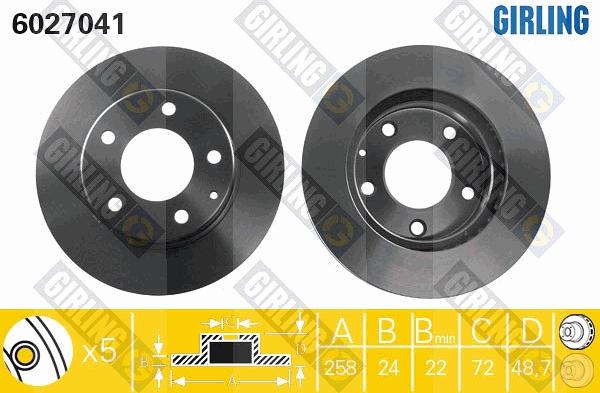 Girling 6027041 - Disque de frein cwaw.fr