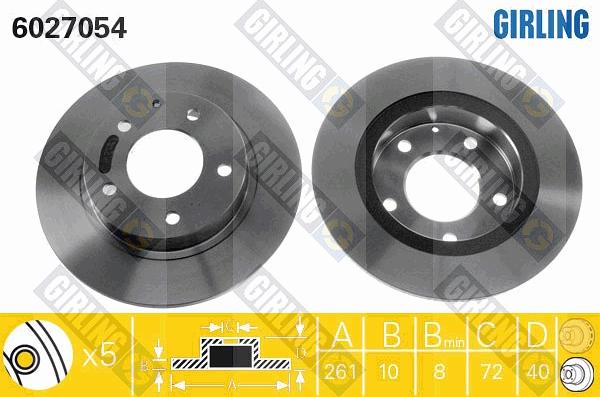 Girling 6027054 - Disque de frein cwaw.fr