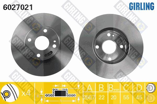 Girling 6027021 - Disque de frein cwaw.fr