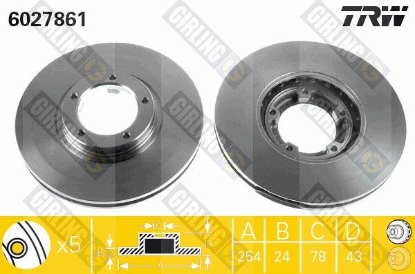 Girling 6027861 - Disque de frein cwaw.fr