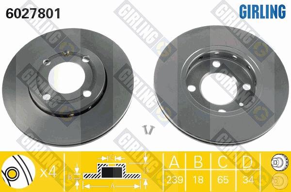 Girling 6027801 - Disque de frein cwaw.fr